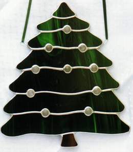 Tannenbaum mit Glasperlen